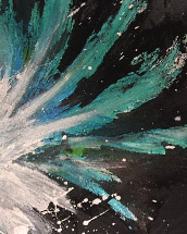 acryl spritz (2012, acrylic paint on cardboard 70x100cm)