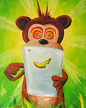 bphone (2013, acrylic paint on cardboard 70x100cm)
