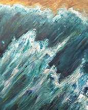 brandung (2012, acrylic paint on cardboard 100x70cm)