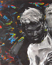 buntes treiben (2012, acrylic paint on cardboard 100x70cm)