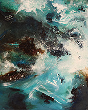 coffee universe (2014, acrylic paint on canvas 80x80cm)