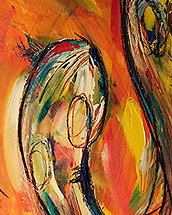 die anderen (2013, acrylic paint on cardboard 100x70cm)