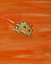 fleckenteufel (2012, acrylic paint on canvas, 30x30cm & 20x20cm)
