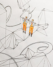 herbertstrasse (2015, tusche and pencils, A2)