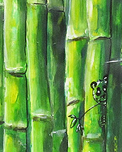 im bambuswald (2012, acrylic paint on cardboard 70x100cm)