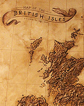 map of the british isles (2016, acrylic paint and coffee on canvas 60x90cm)