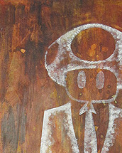 mr. mushroom (2012, acrylic paint on cardboard 70x100cm)