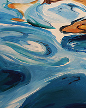 reflections (2014, acrylic paint on cardboard 100x70cm)