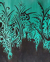 smaragdgrün (2011, marker and acrylic paint on canvas, 60x80cm)