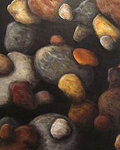 stones (2011, acrylic paint on canvas, 60x60cm)