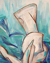 this way (2013, acrylic paint on cardboard 70x100cm)