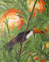 tukan (2011, acrylic paint on canvas, 60x80cm)