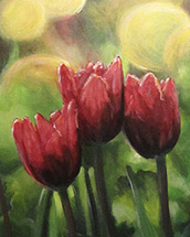 tulpen (2012, acrylic paint on canvas, 60x120cm)