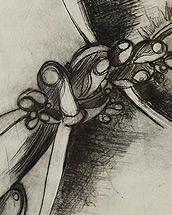 zusammenkunft (2015, drypoint on paper, ~A4)